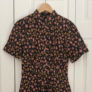 J. Crew Navy, Pink, Tan A-line Shirt Dress